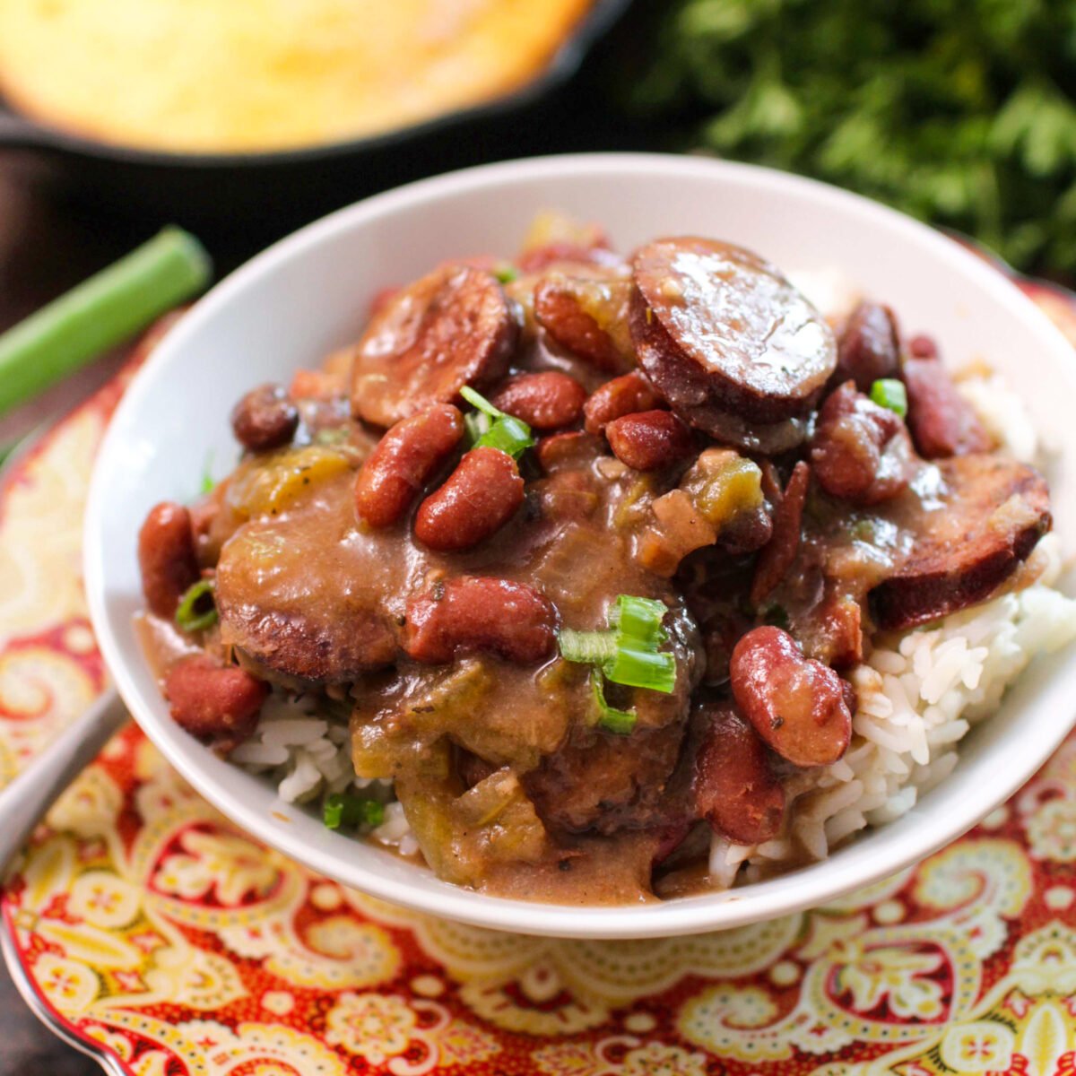 Mini Slow Cooker Red Beans And Rice For One One Dish Kitchen