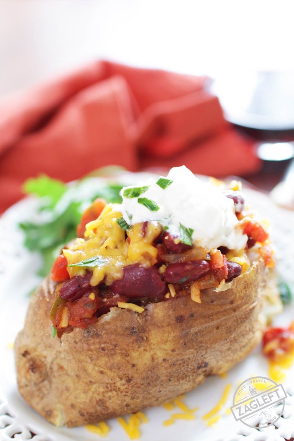 Hearty Baked Potato Recipe With Chili | Single Serving | One Dish Kitchen