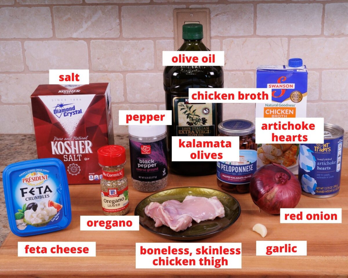 ingredients needed in mediterranean chicken.