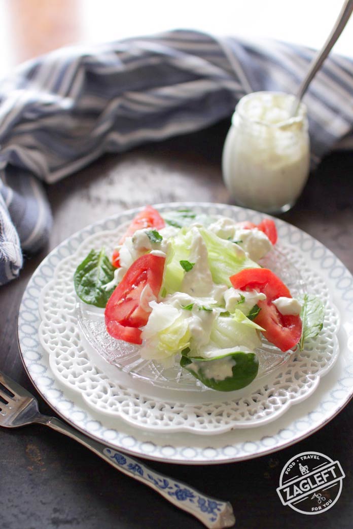 Single serving homemade salad dressing