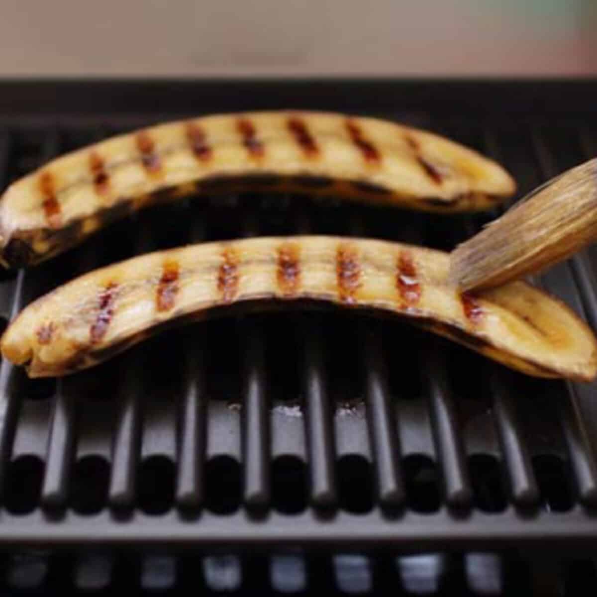 bananas on a grill