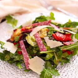 Spinach Antipasto Salad For One | One Dish Kitchen