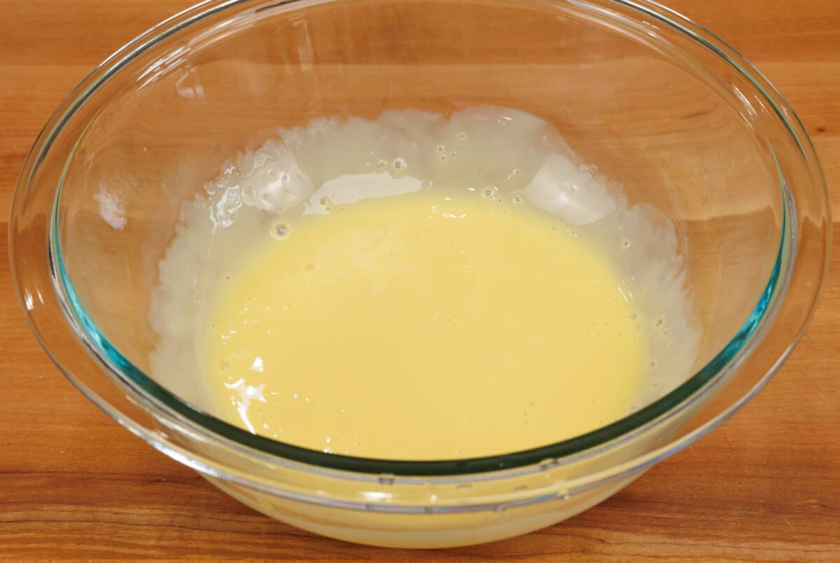 key lime pie filling in a mixing bowl