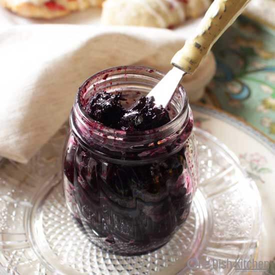 jar of blueberry jam