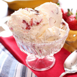 A bowl of strawberry ice cream | One Dish Kitchen