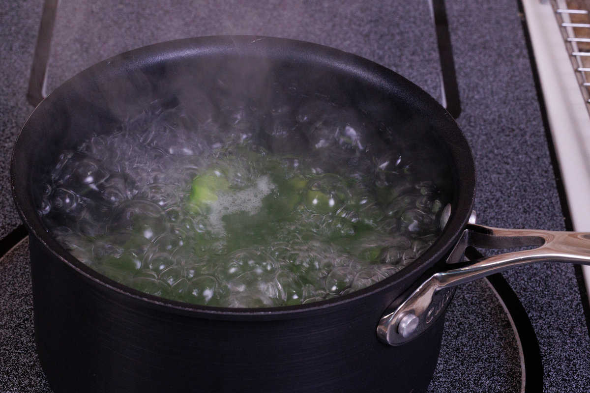 par boiling green peppers before stuffing