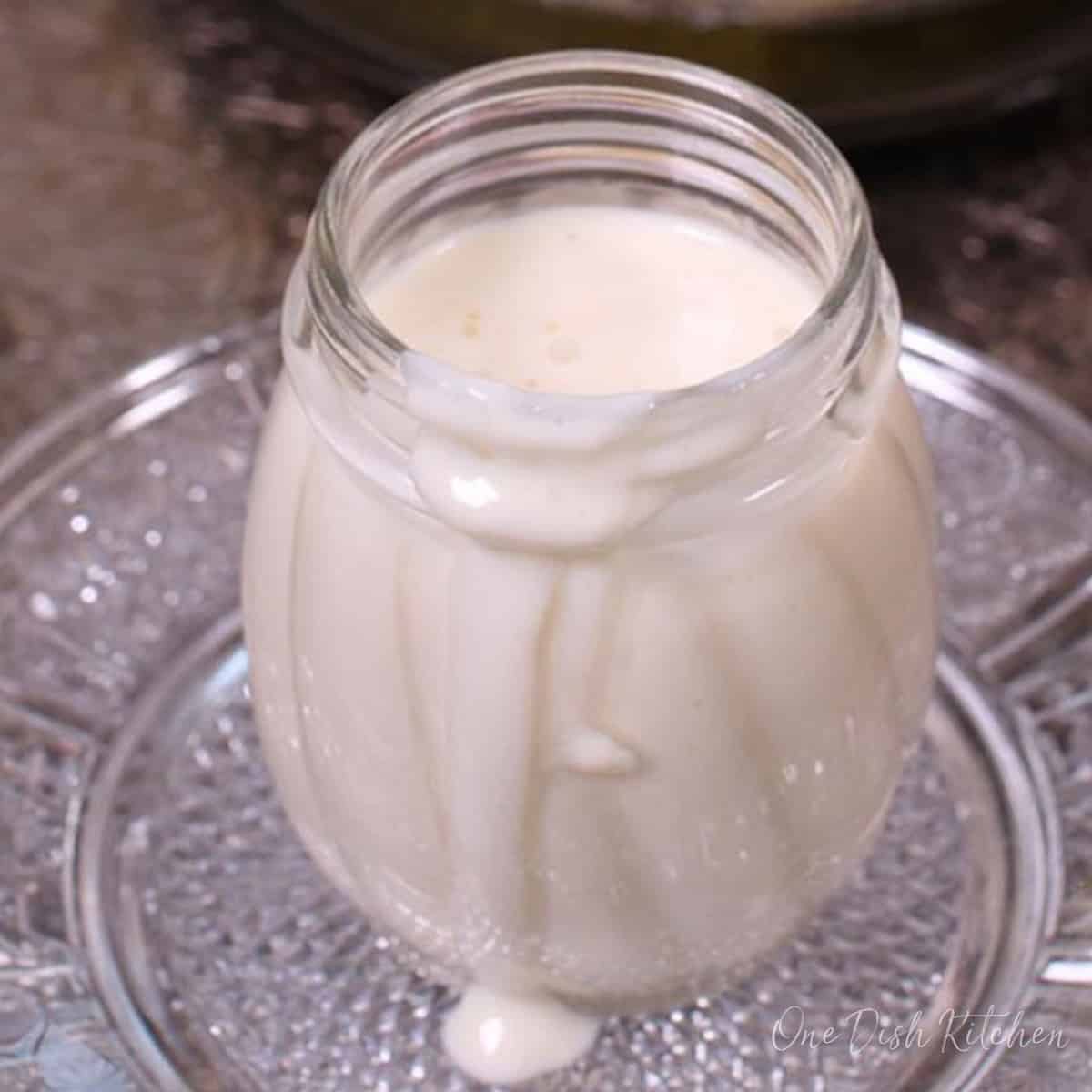 a jar or whiskey sauce.