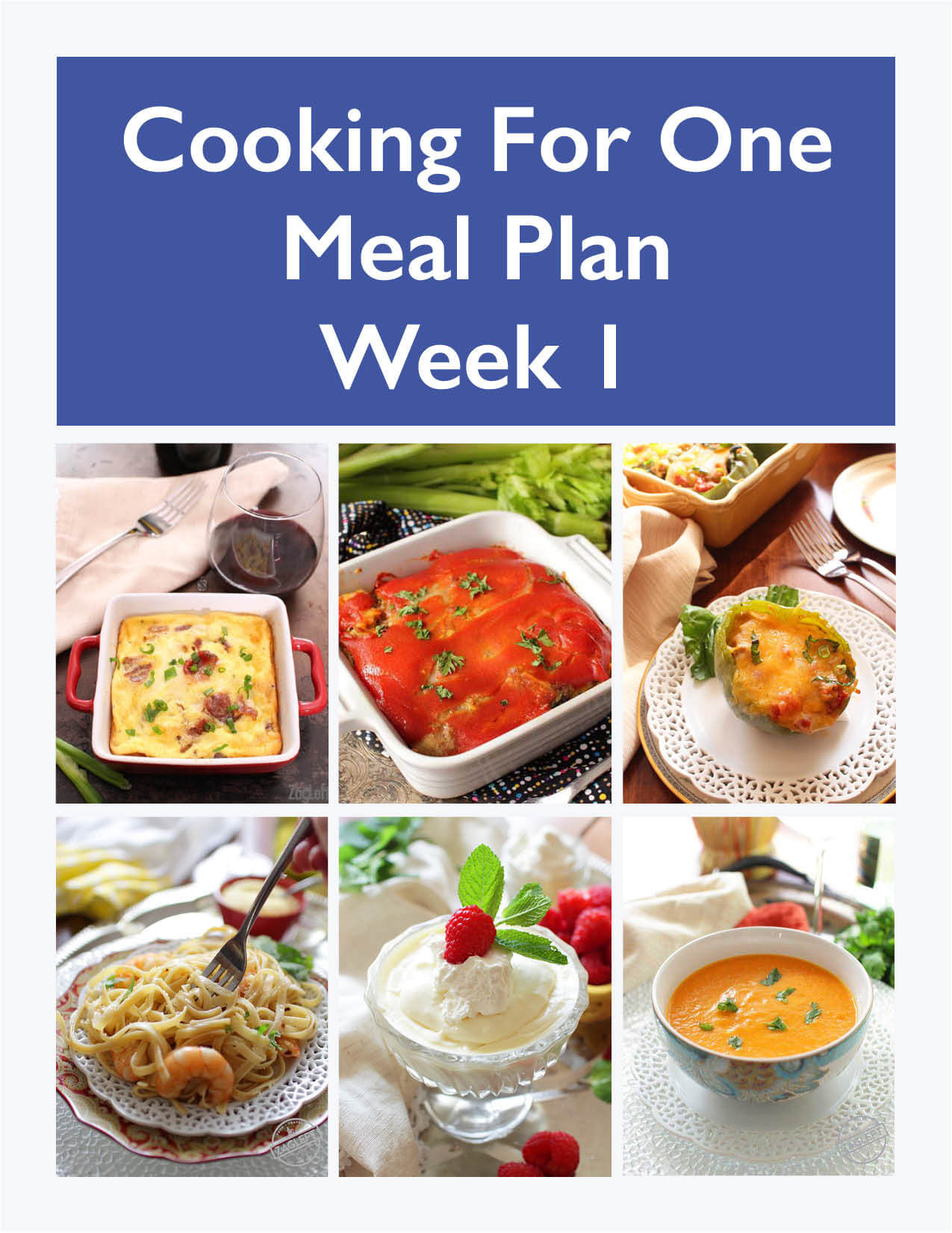 Meal Plan for One | Weekly Meal Prep - Week 1 | One Dish Kitchen