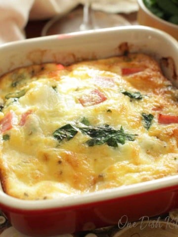 crustless spinach quiche | one dish kitchen