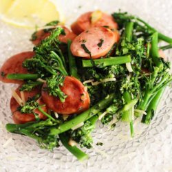 Broccolini with Sausage For One | One Dish Kitchen