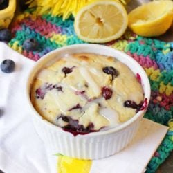 Lemon Blueberry Muffin For One | One Dish Kitchen