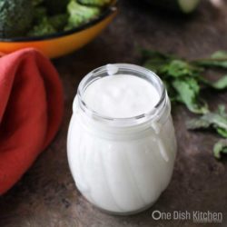 Small Batch Goat Cheese Dressing | One Dish Kitchen