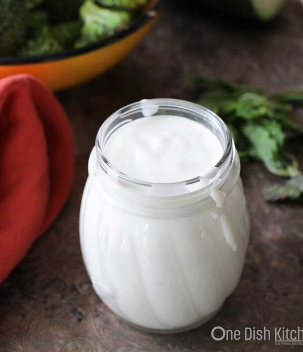 Small Batch Goat Cheese Dressing | One Dish Kitchen