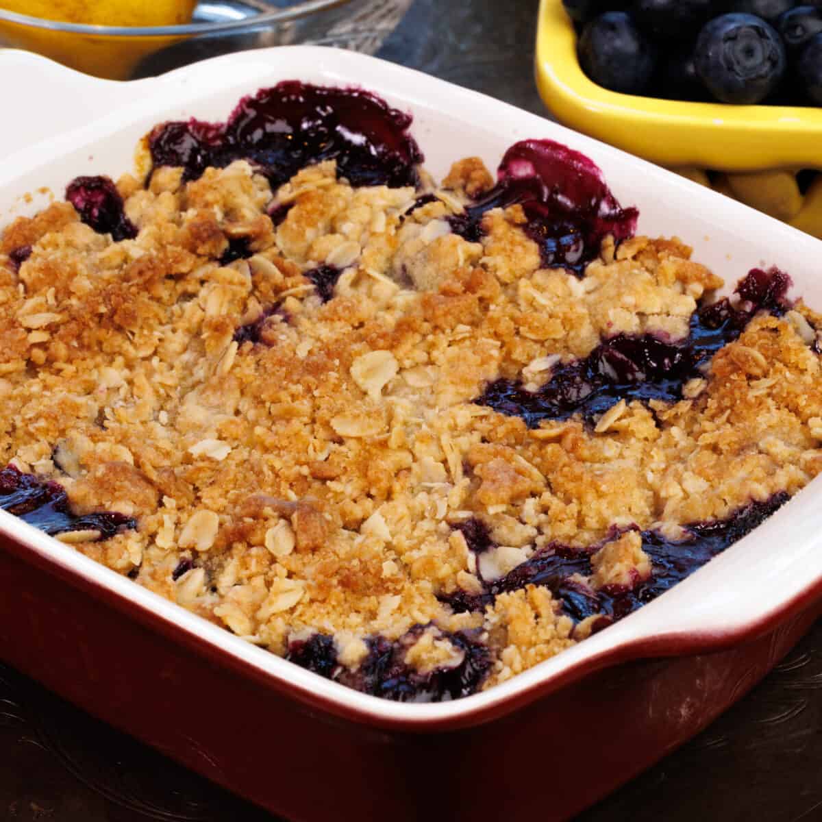 Easy Blueberry Crumble For One | One Dish Kitchen