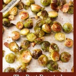 The easiest and BEST roasted Brussels sprouts recipe! Brussels sprouts, sliced in half and drizzled with olive oil, salt, and pepper make the perfect side dish or healthy snack. Crispy, full of flavor, and so easy to make. | One Dish Kitchen | #sidedish #brusselssprouts #Thanksgiving #vegetables #roastedvegetables #smallbatch