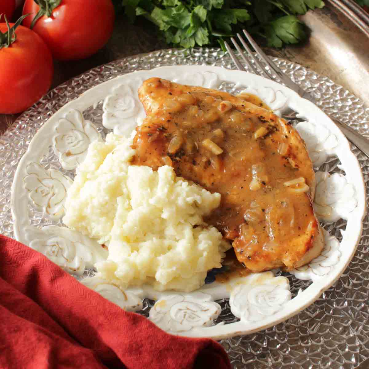 Turkey Cutlets With Gravy For One - One Dish Kitchen