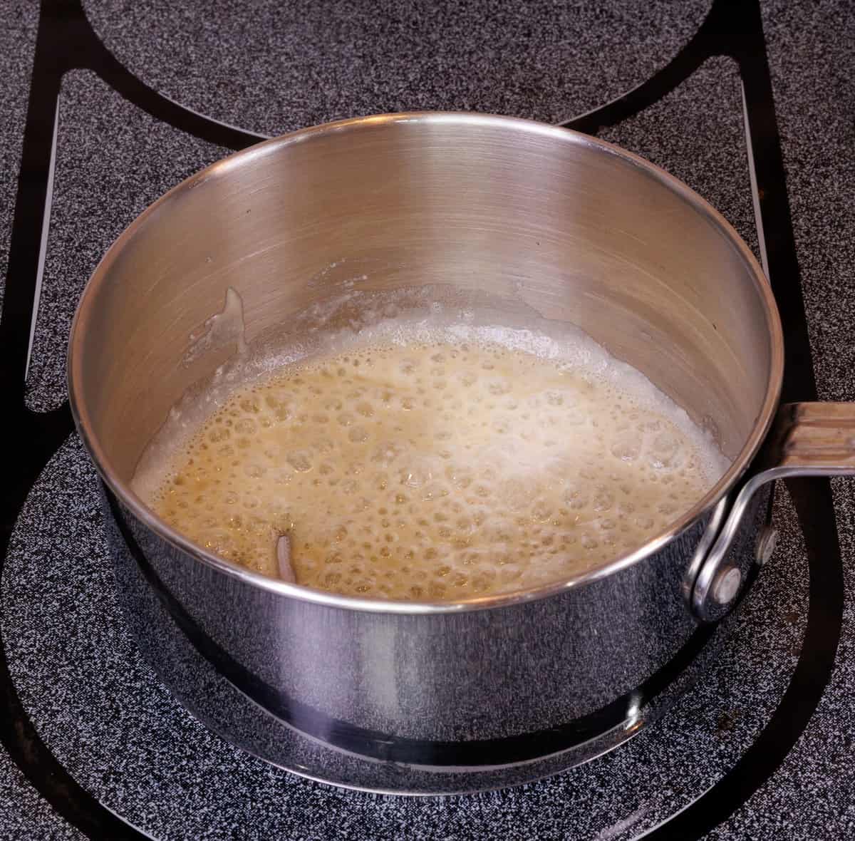 a roux in a small saucepan
