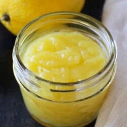 a small jar of lemon curd.