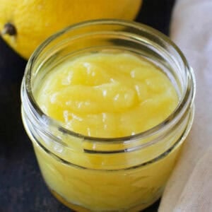 a small jar of lemon curd.