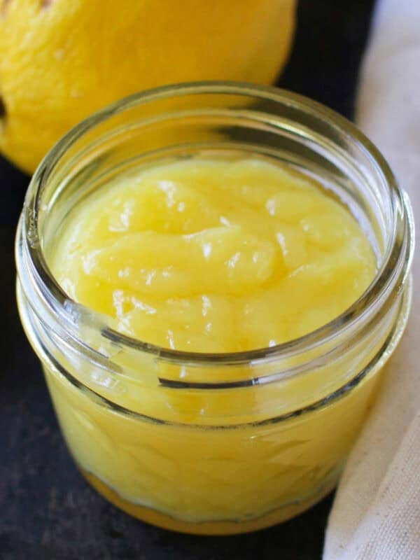 a small jar of lemon curd.