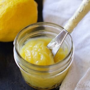 a small jar of lemon curd.
