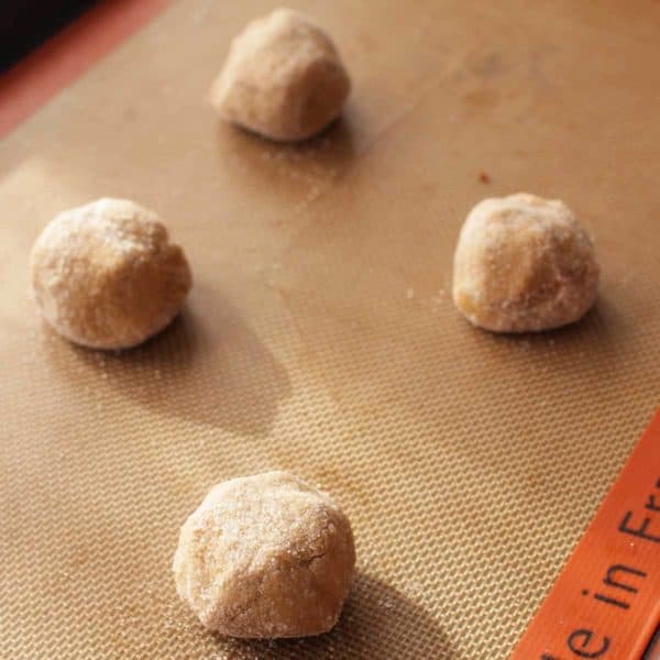 ginger cookies dough balls