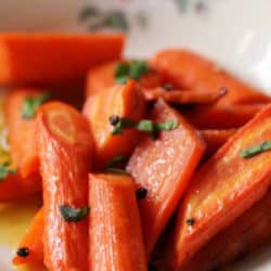 roasted carrots in bowl