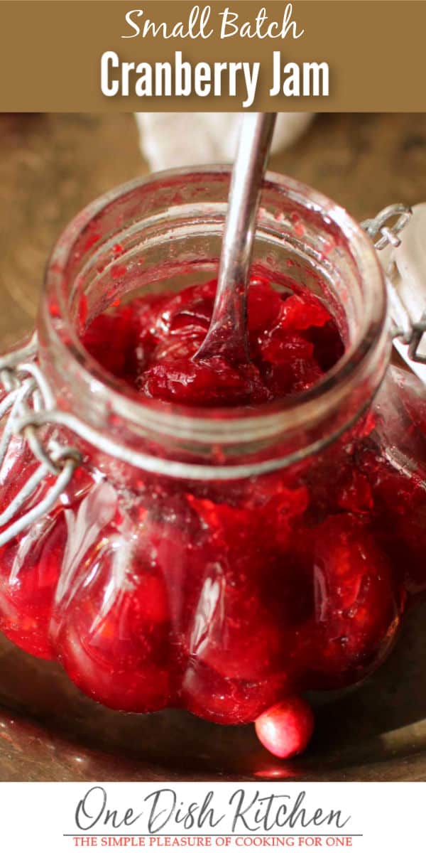 Easy Cranberry Jam Recipe Small Batch One Dish Kitchen