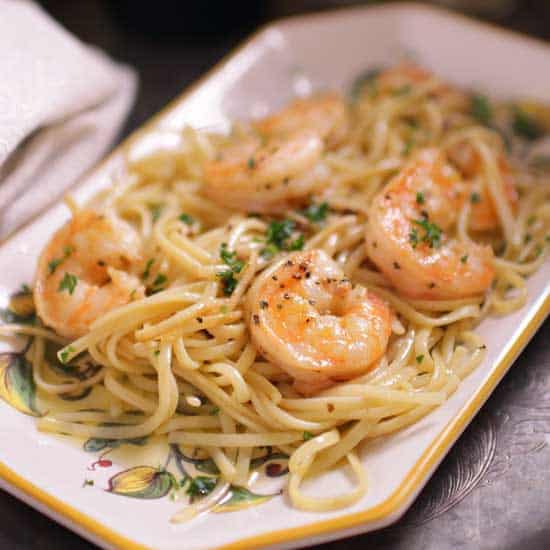 Easy Shrimp Scampi Recipe Single Serving One Dish Kitchen