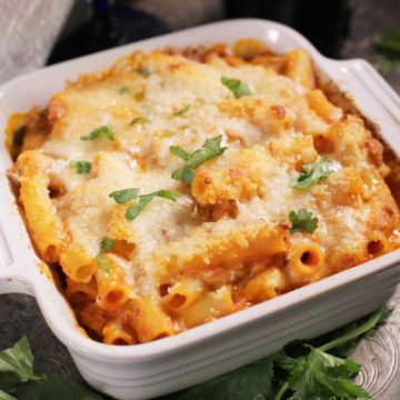 Baked Ziti For One - One Dish Kitchen