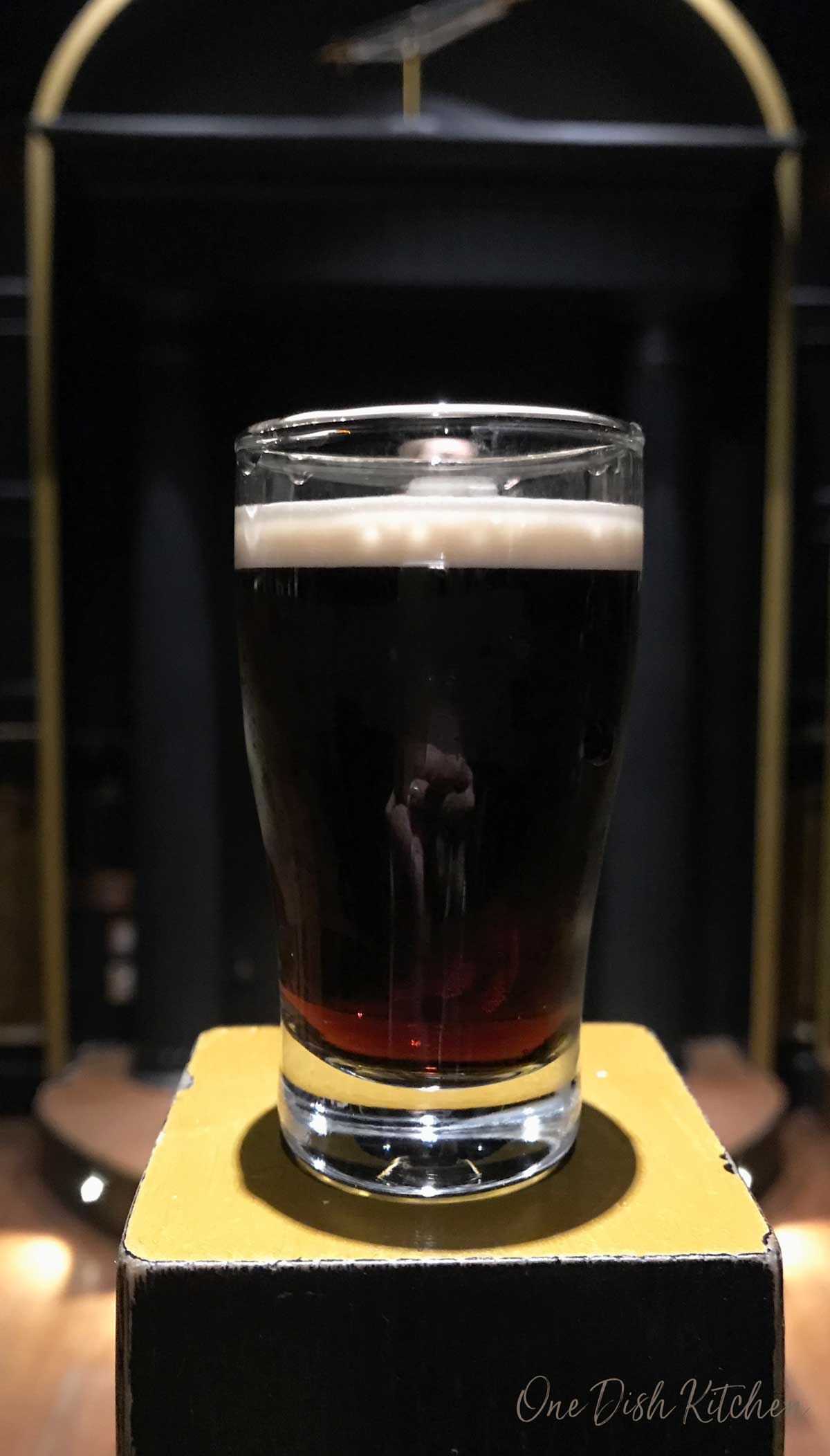 A glass of Guinness stout