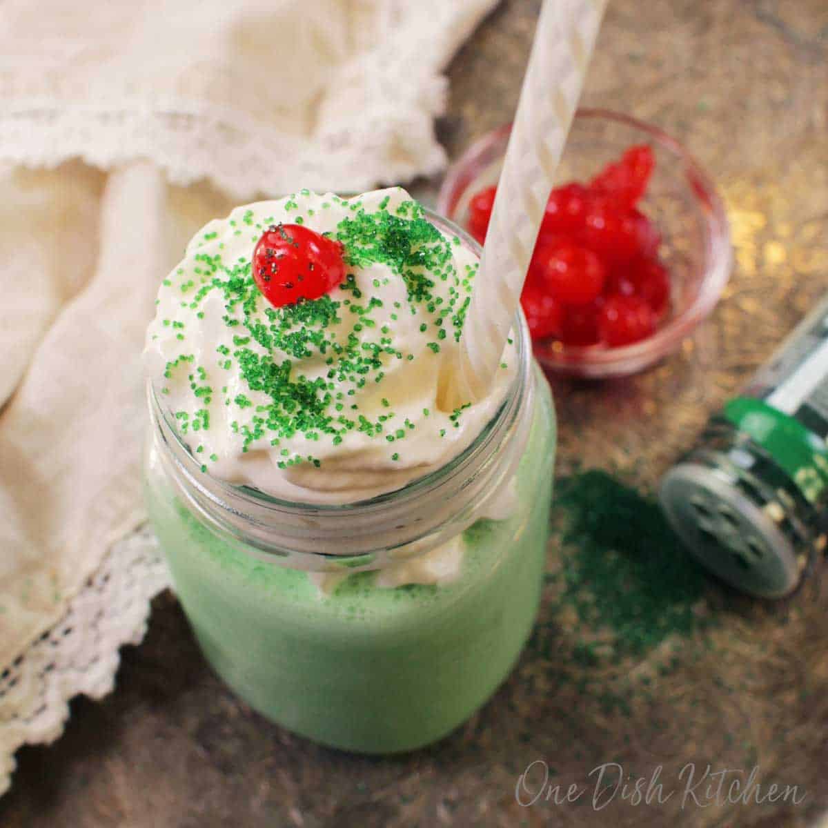 Shamrock Shake Recipe - Single Serve - One Dish Kitchen