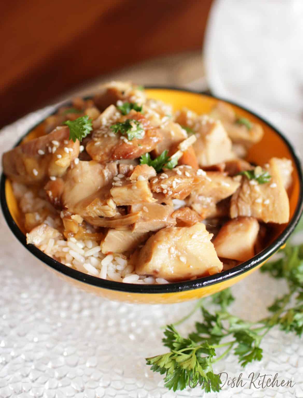Slow Cooker Sesame Chicken For One One Dish Kitchen