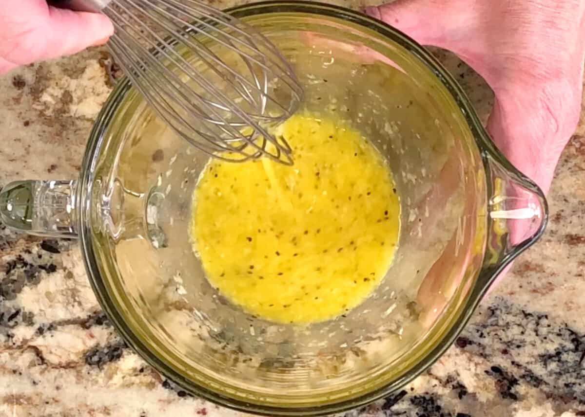 egg and cheese in a bowl.