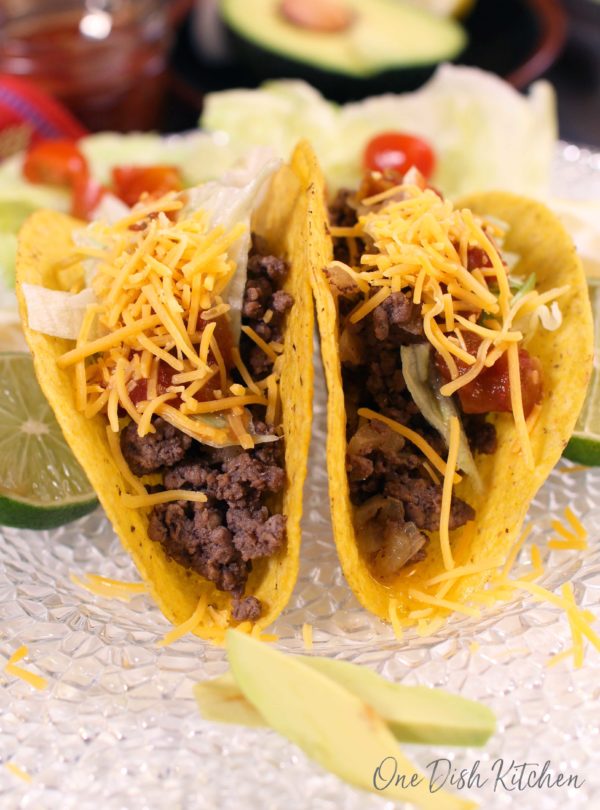 Easy Ground Beef Taco Recipe | Single Serving | One Dish Kitchen