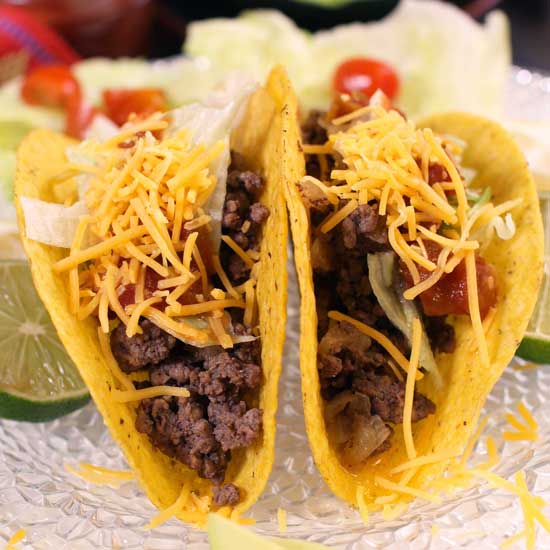 Ground Beef Tacos Recipe - Single Serving - One Dish Kitchen