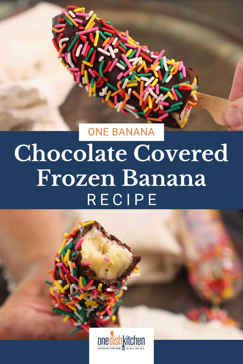 Chocolate Covered Frozen Banana - One Dish Kitchen