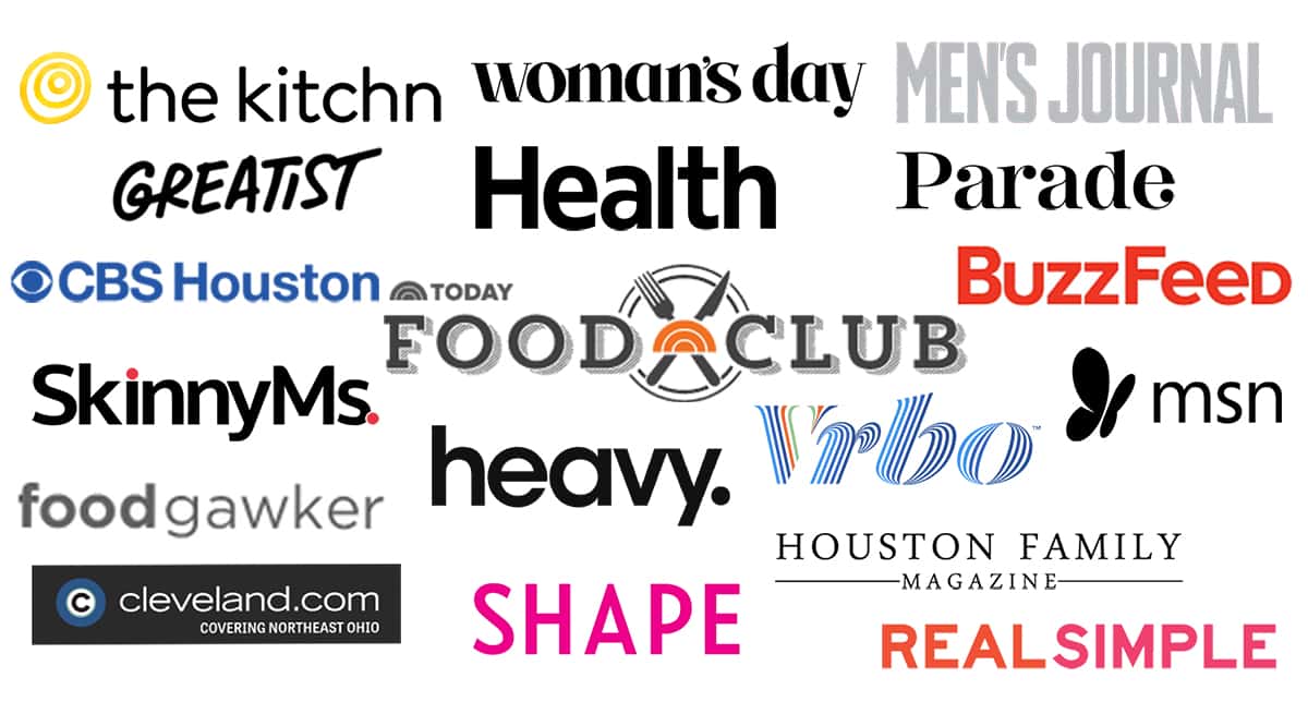 Logos of publications that One Dish Kitchen has been published