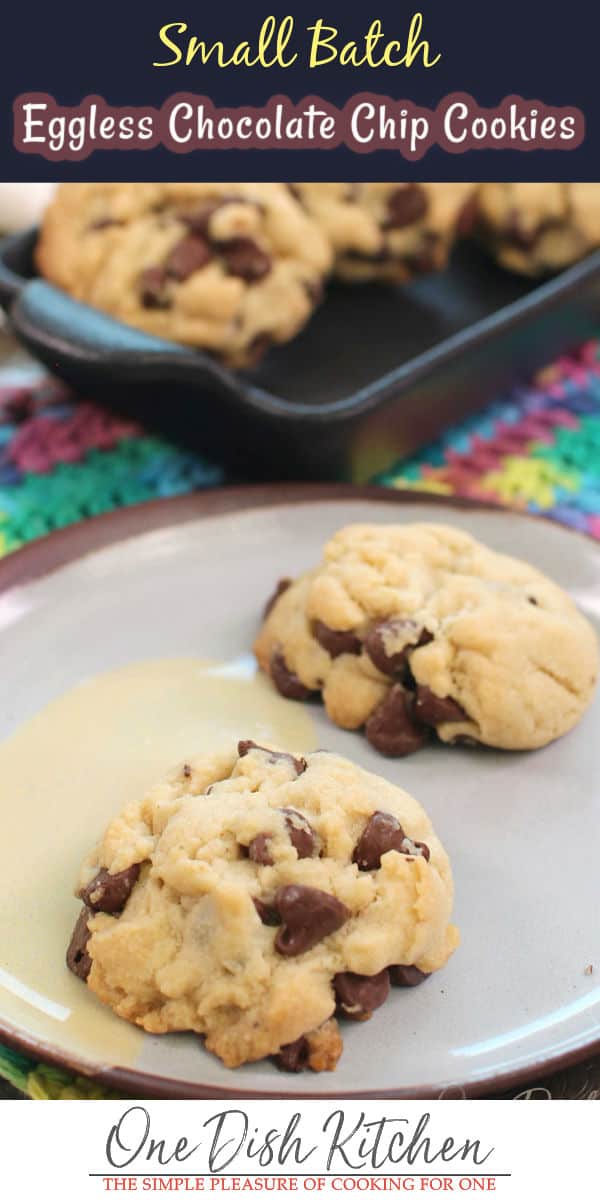 Eggless Chocolate Chip Cookies - Small Batch - One Dish Kitchen