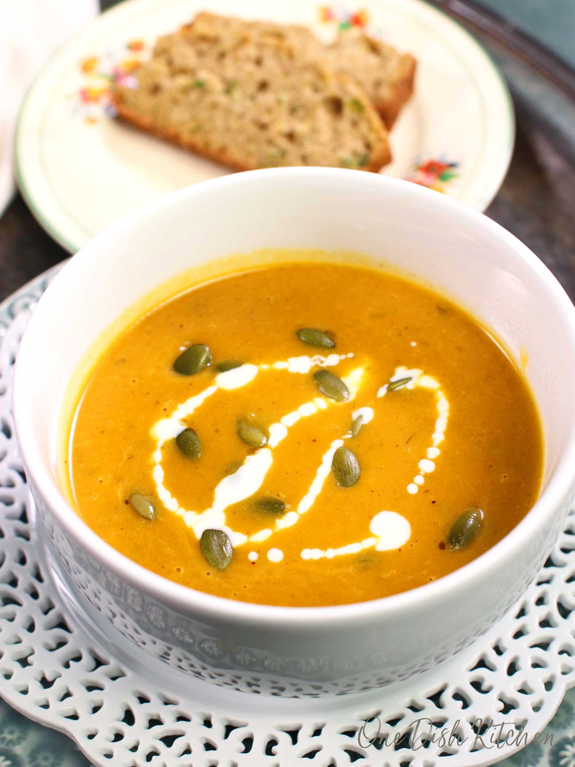 Easy Pumpkin Soup Recipe | Single Serving | One Dish Kitchen