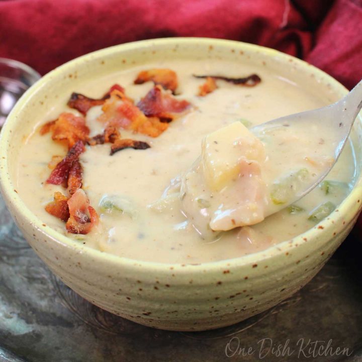 Clam Chowder For One - One Dish Kitchen