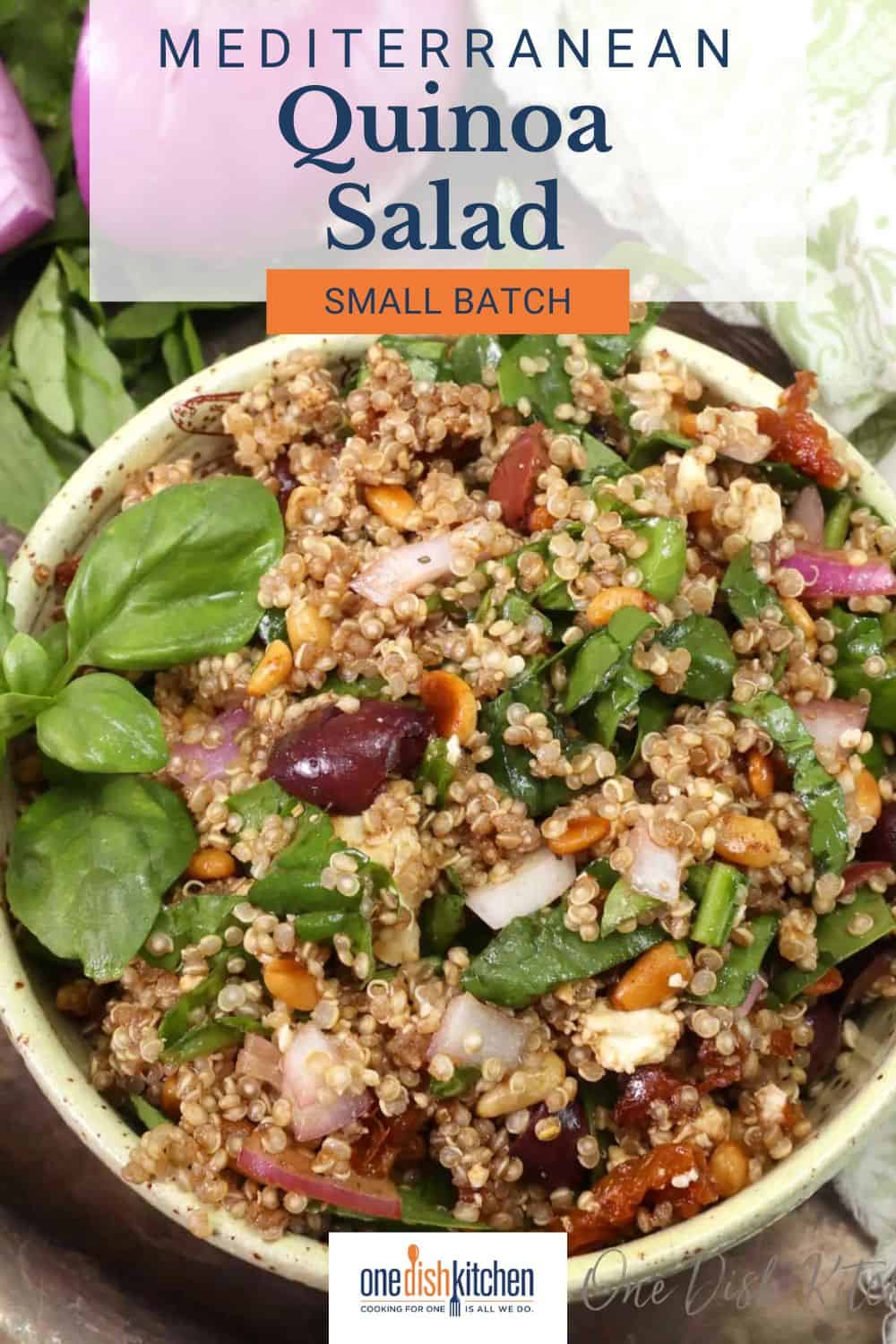 Small Batch Mediterranean Quinoa Salad - One Dish Kitchen