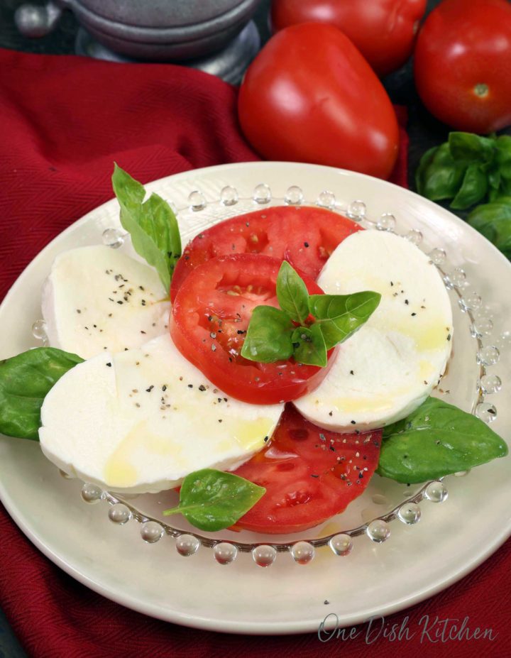 Caprese Salad Recipe | Single Serving | One Dish Kitchen