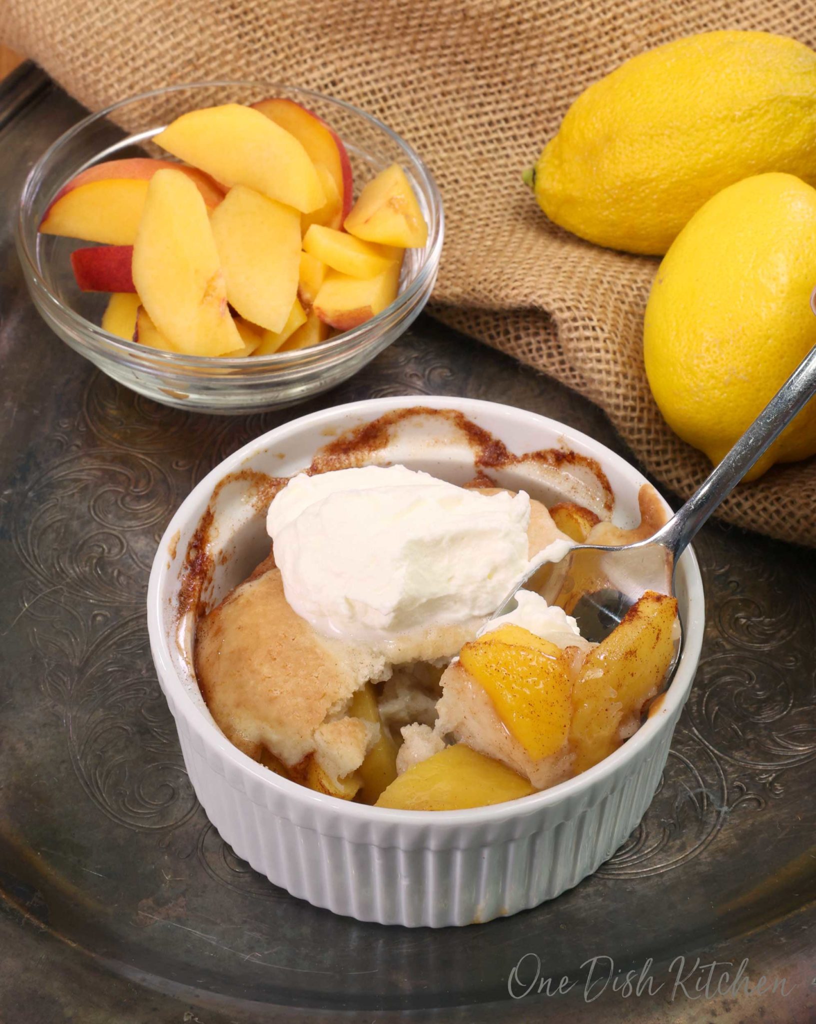 Ultimate Peach Cobbler Recipe | Single Serving | One Dish Kitchen