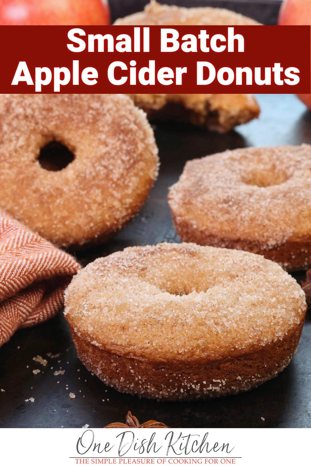 Small Batch Apple Cider Donuts One Dish Kitchen