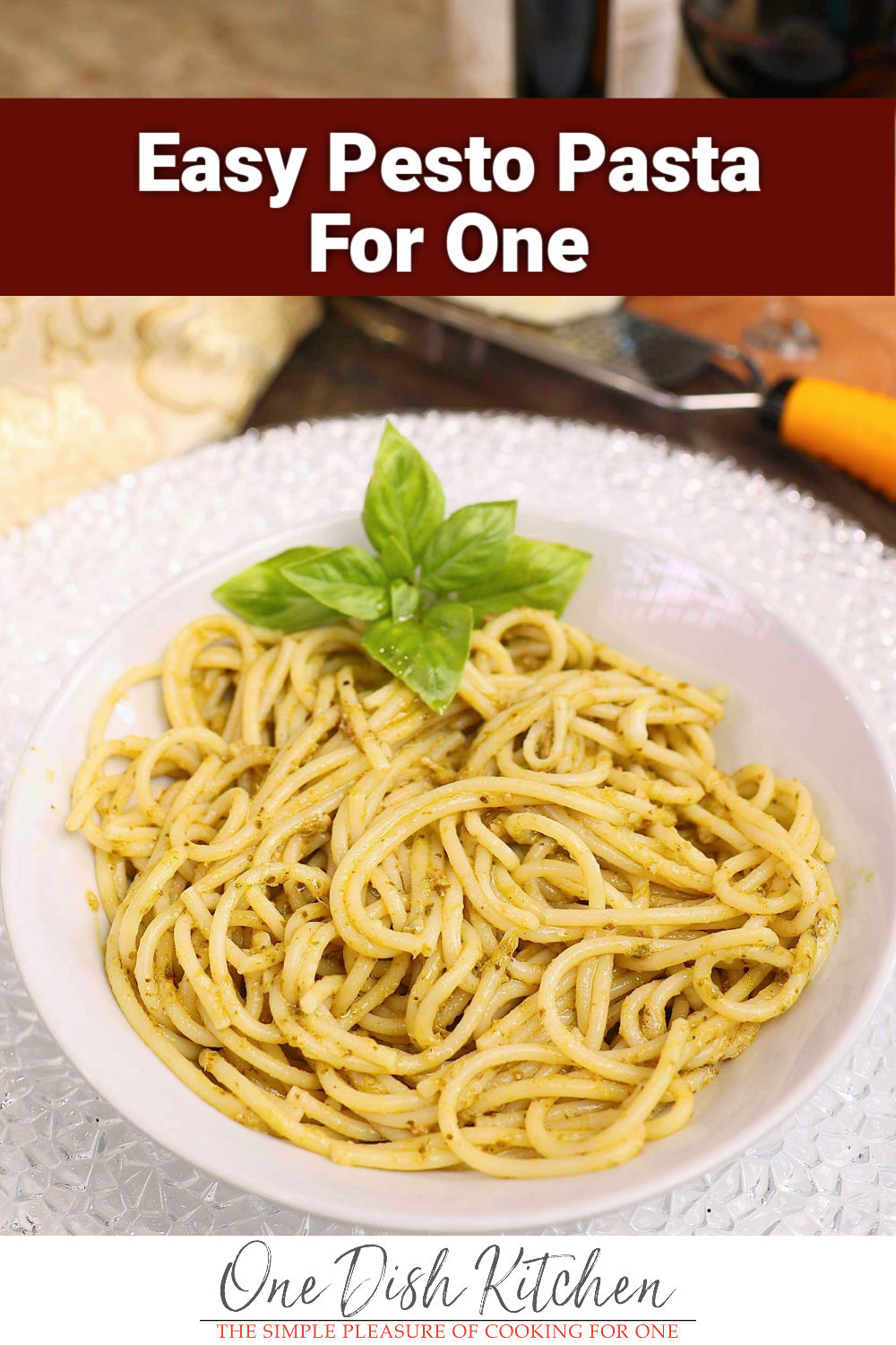 Easy Pesto Pasta Recipe | Single Serving | One Dish Kitchen