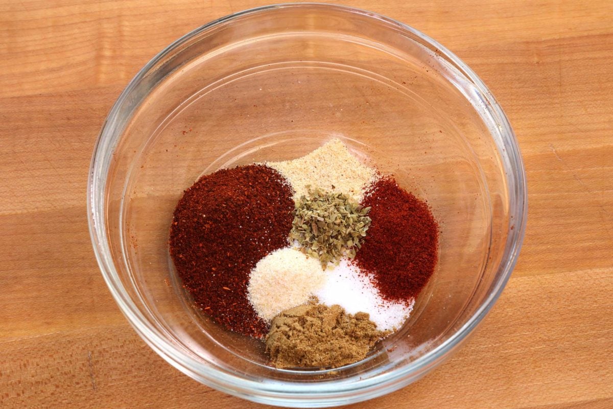 taco seasoning spices in a small bowl