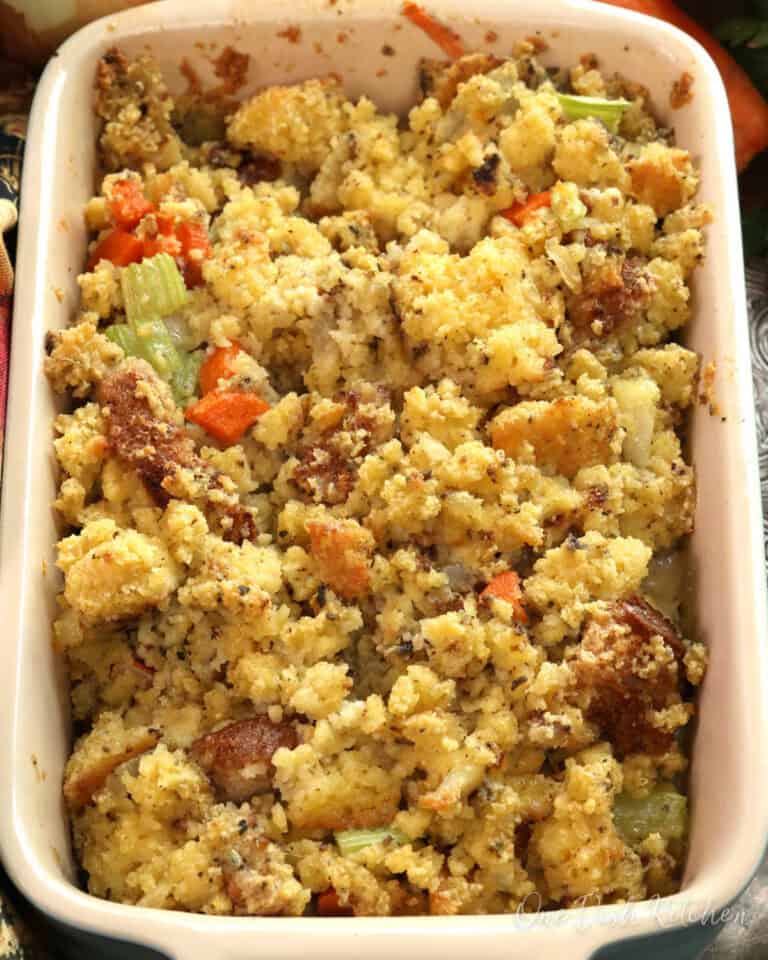 Small Batch Cornbread Dressing - One Dish Kitchen