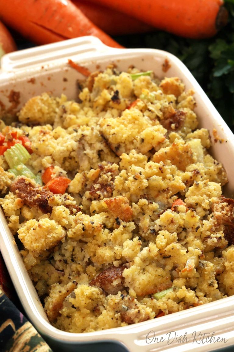 Small Batch Cornbread Dressing - One Dish Kitchen