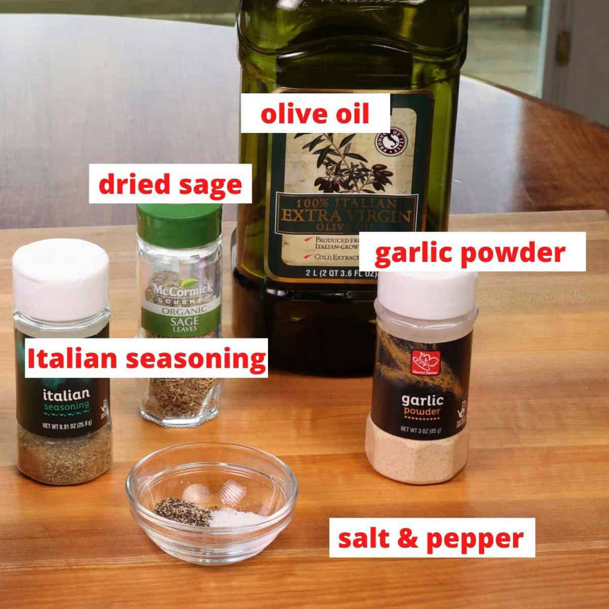turkey tenderloin ingredients on a kitchen counter.